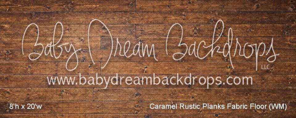Caramel Rustic Planks Fabric Floor (WM)