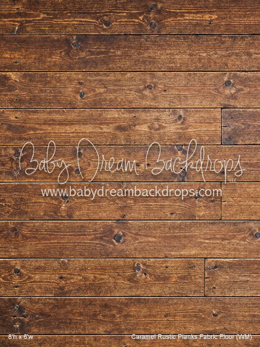 Caramel Rustic Planks Fabric Floor (WM)