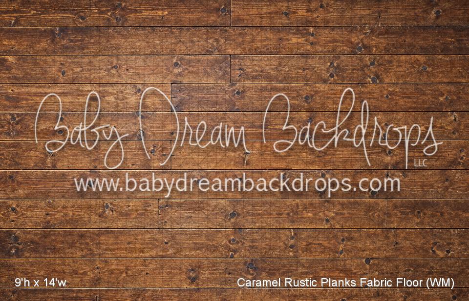 Caramel Rustic Planks Fabric Floor (WM)