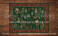 Caramel Rustic Planks with Festive Rug Fabric Floor (WM)