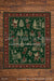 Caramel Rustic Planks with Festive Rug Fabric Floor (WM)
