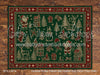 Caramel Rustic Planks with Festive Rug Fabric Floor (WM)