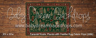 Caramel Rustic Planks with Festive Rug Fabric Floor (WM)