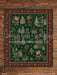 Caramel Rustic Planks with Festive Rug Fabric Floor (WM)