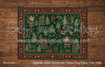 Caramel Rustic Planks with Festive Rug Fabric Floor (WM)