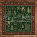 Caramel Rustic Planks with Festive Rug Floor (WM)