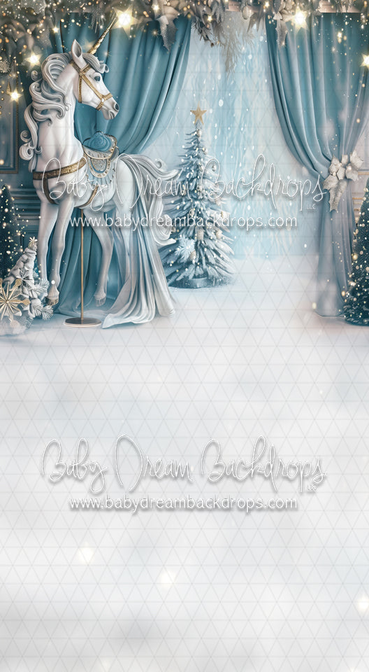X Drop Carousel Christmas (Blue Enchantment) Sweep (MD)
