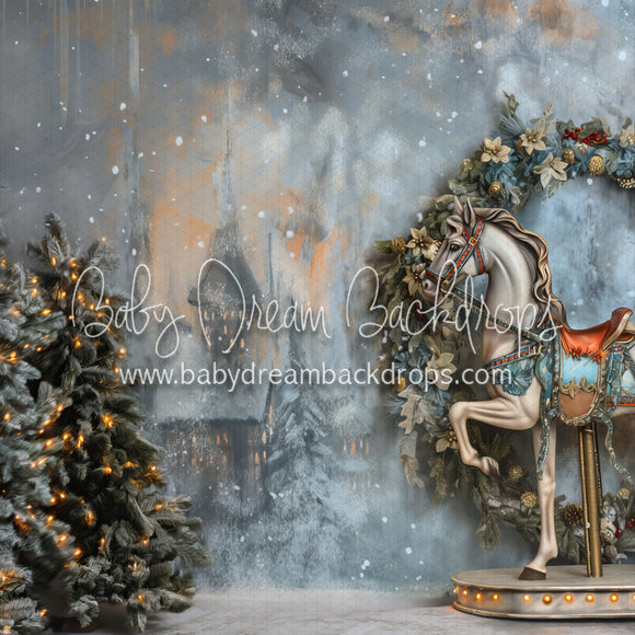 X Drop Carousel Christmas (Evergreens) (MD)