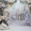 RTS A 8x10 fleece Carousel Christmas (Lilac Dreams) (MD)