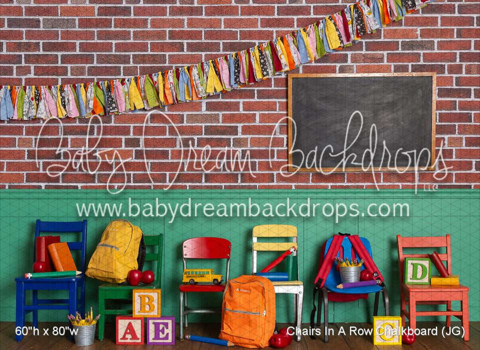 Chairs In A Row Chalkboard (JG)