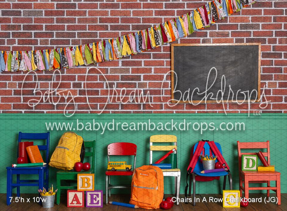 Chairs In A Row Chalkboard (JG)