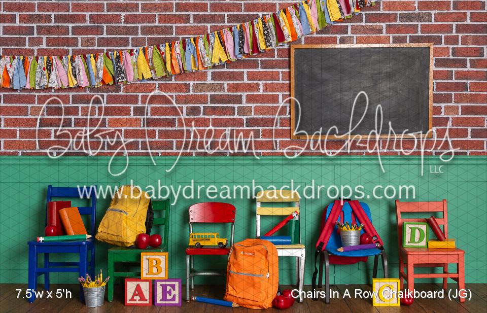 Chairs In A Row Chalkboard (JG)