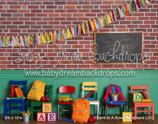 Chairs In A Row Chalkboard (JG)