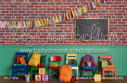 Chairs In A Row Chalkboard (JG)