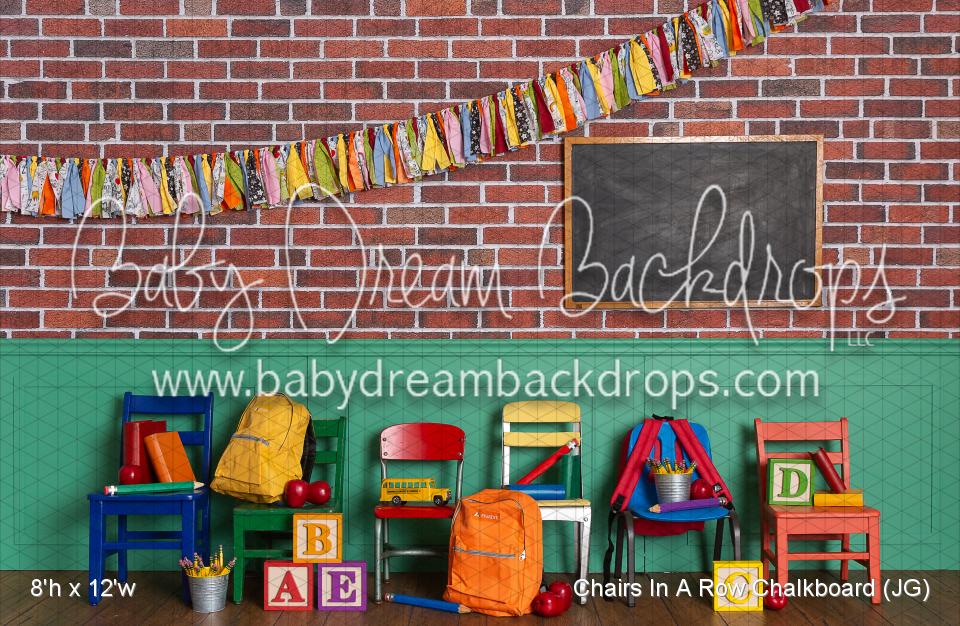 Chairs In A Row Chalkboard (JG)