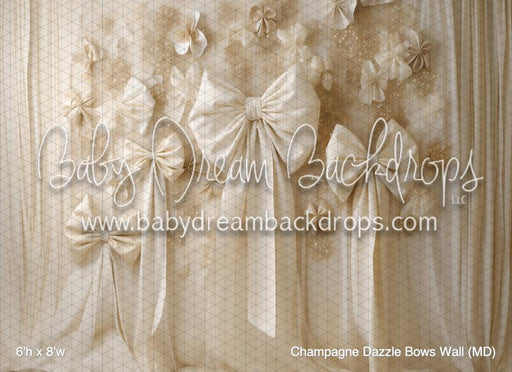 Champagne Dazzle Bows Wall (MD)