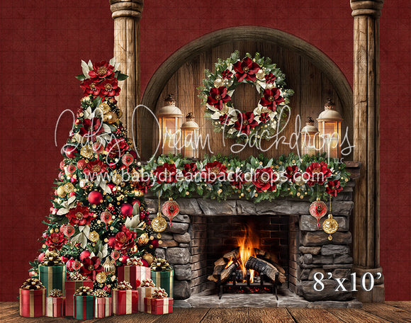 Christmas Arch Fireplace RED (VR)