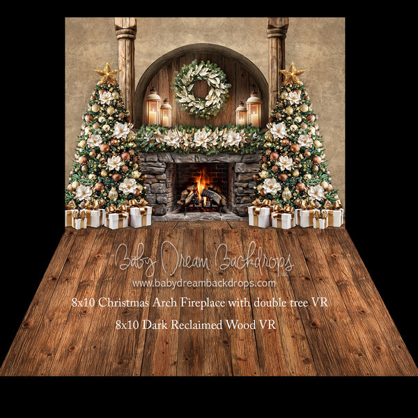 Christmas Arch Fireplace With Double Tree Bundle