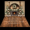 Christmas Arch Fireplace with Double Tree Fabric Bundle