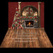 Christmas Arch Fireplace with Red Wall Bundle