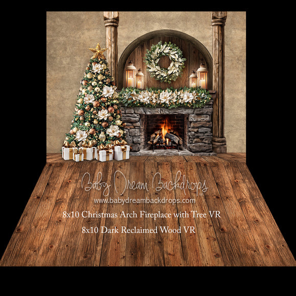 Christmas Arch Fireplace with Tree Bundle