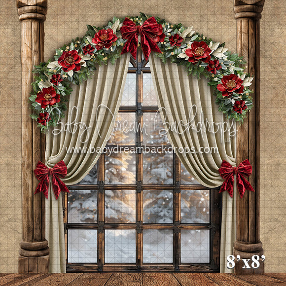 Christmas Arch Window RED 24 (VR)