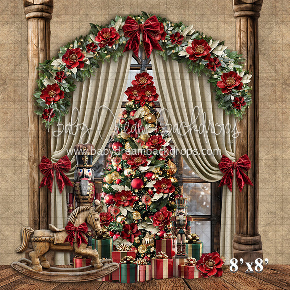 Christmas Arch Window RED Tree 24 (VR)