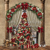 X Drop Christmas Arch Window RED Tree 24 (VR)