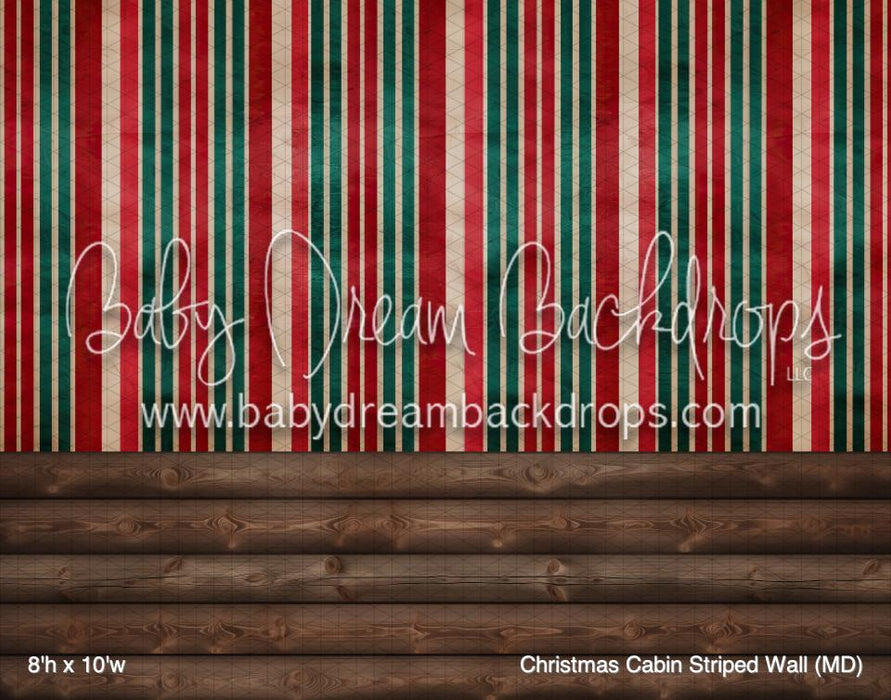 Christmas Cabin Striped Wall (MD)