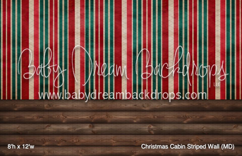 Christmas Cabin Striped Wall (MD)