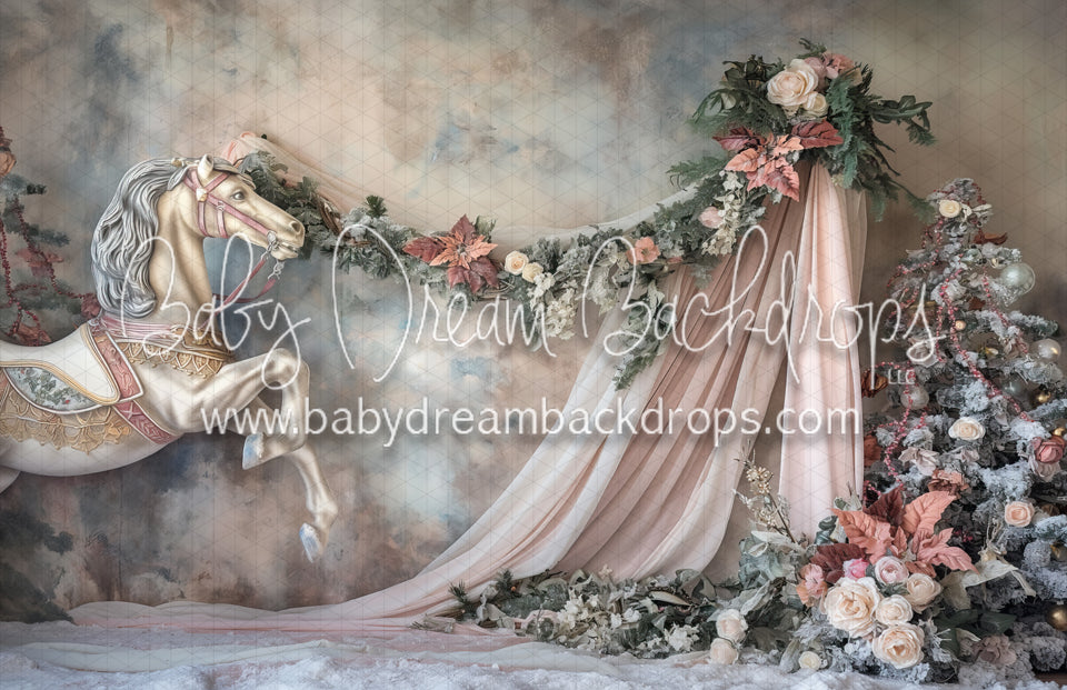 Christmas Carousel (Draped Blush) (MD)