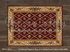 Christmas Elegance Rug on Nutmeg Planks Fabric Floor (WM)