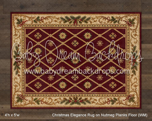 Christmas Elegance Rug on Nutmeg Planks Floor (WM)