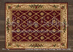 Christmas Elegance Rug on Nutmeg Planks Fabric Floor (WM)