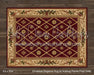 Christmas Elegance Rug on Nutmeg Planks Fabric Floor (WM)