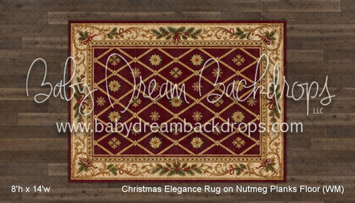 Christmas Elegance Rug on Nutmeg Planks Floor (WM)
