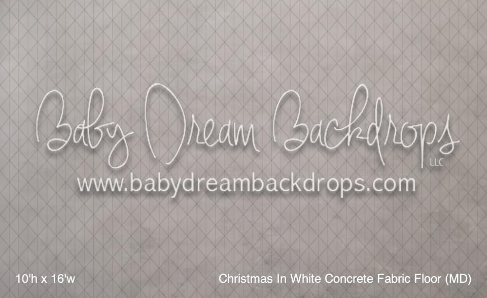 Christmas In White Concrete Fabric Floor (MD)