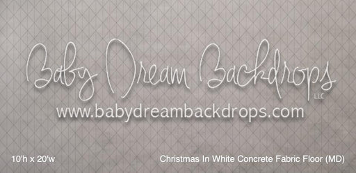 Christmas In White Concrete Fabric Floor (MD)