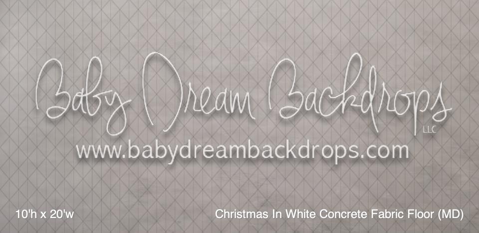 Christmas In White Concrete Fabric Floor (MD)