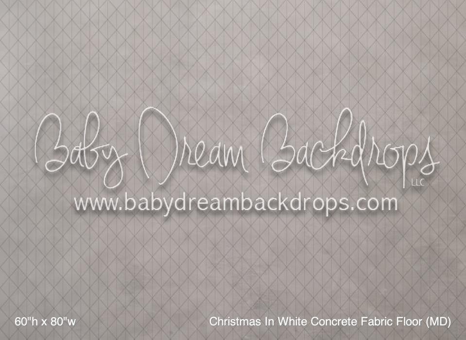 Christmas In White Concrete Fabric Floor (MD)
