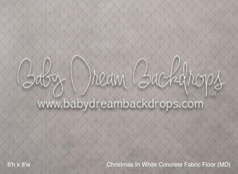 Christmas In White Concrete Fabric Floor (MD)