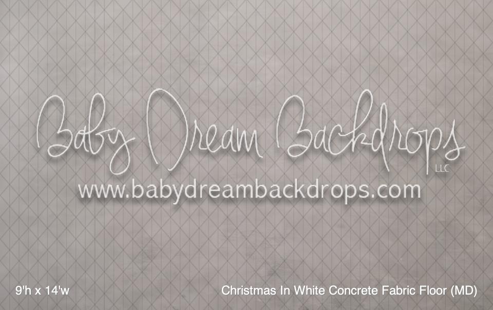 Christmas In White Concrete Fabric Floor (MD)