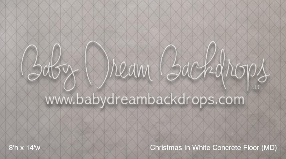 Christmas In White Concrete Fabric Floor (MD)