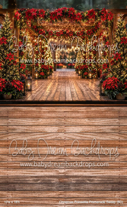 Christmas Poinsettia Promenade Sweep (BD)