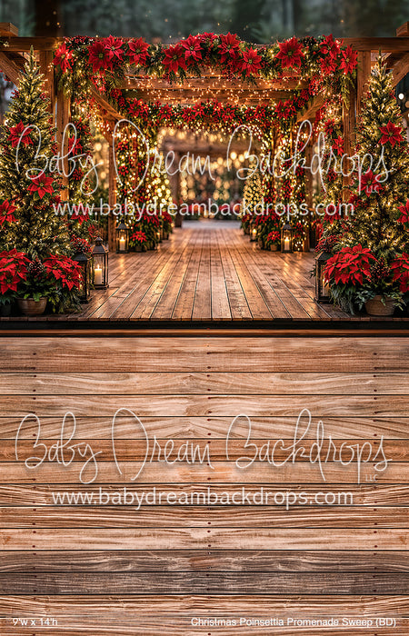 Christmas Poinsettia Promenade Sweep (BD)