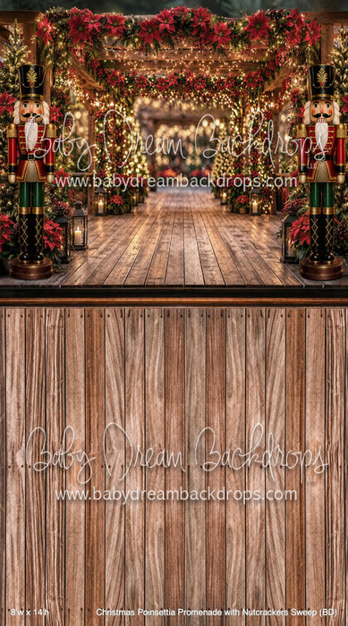 Christmas Poinsettia Promenade with Nutcrackers Sweep (BD)