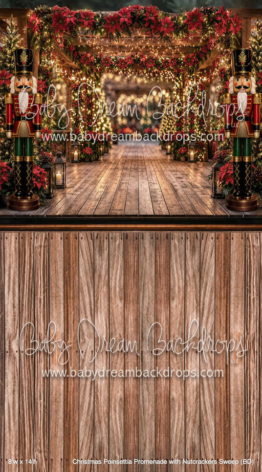 Christmas Poinsettia Promenade with Nutcrackers Sweep (BD)