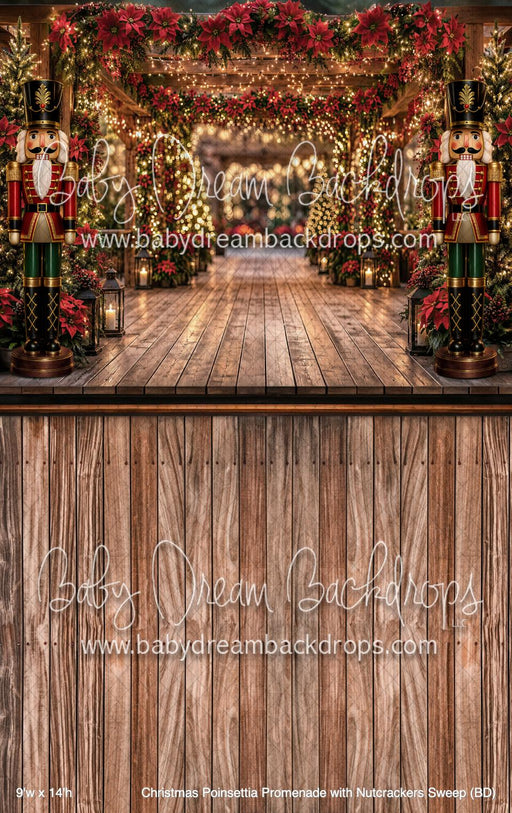 Christmas Poinsettia Promenade with Nutcrackers Sweep (BD)