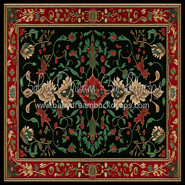 X Drop Christmas Rug 3 Fabric Floor (MD)