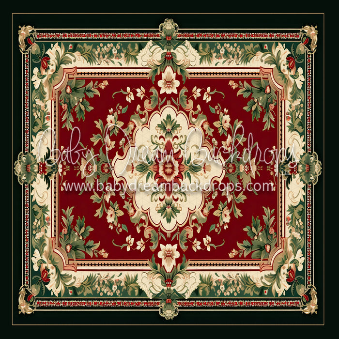 Christmas Rug (Black) Fabric Floor (MD)